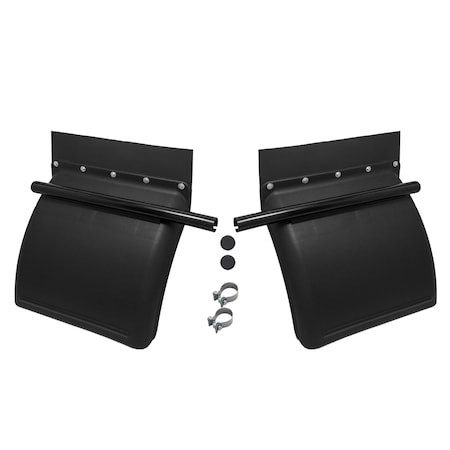 Betts Spring Fender, Quarter, Low Mount, Poly, Without Mounts, With Pa Top Flaps, Tube Clamps, Mounting Hardware PS221PA2